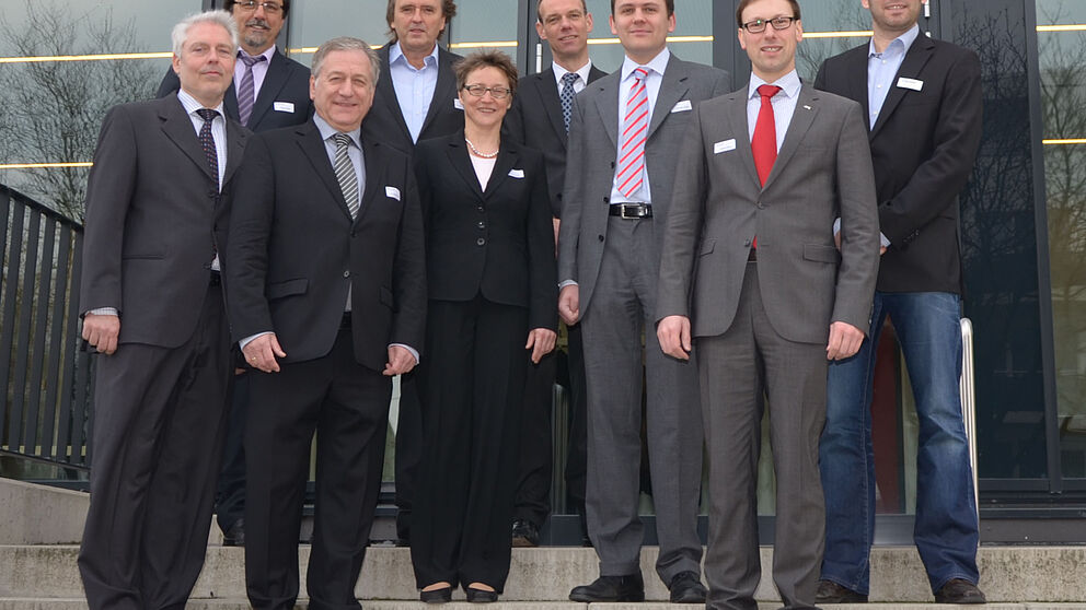 Foto (Universität Paderborn, Jana Neuhaus): Veranstalter und Workshopleiter des 9. Tags der IT-Sicherheit (v. l. n. r.): Martin Schneider, Prof. Dr. Gregor Engels, Dr. Michael Laska, Prof. Dr. Norbert Pohlmann, Prof. Dr. Gudrun Oevel, Prof. Dr. Johannes 