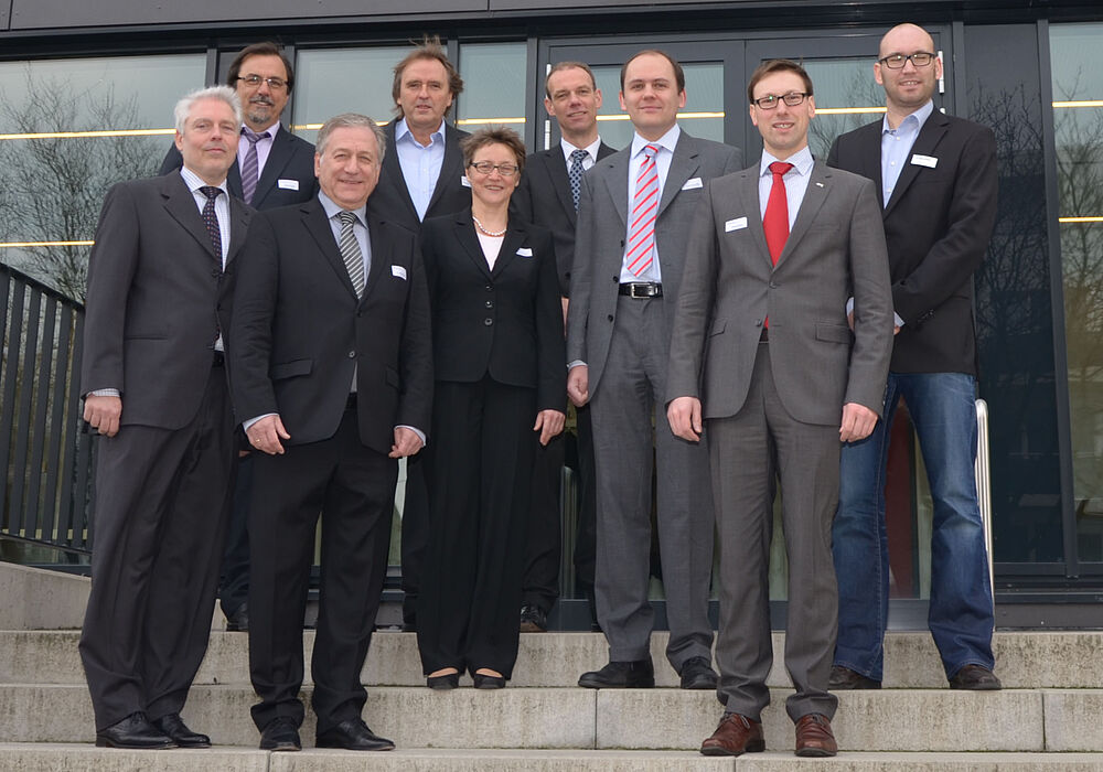 Foto (Universität Paderborn, Jana Neuhaus): Veranstalter und Workshopleiter des 9. Tags der IT-Sicherheit (v. l. n. r.): Martin Schneider, Prof. Dr. Gregor Engels, Dr. Michael Laska, Prof. Dr. Norbert Pohlmann, Prof. Dr. Gudrun Oevel, Prof. Dr. Johannes 