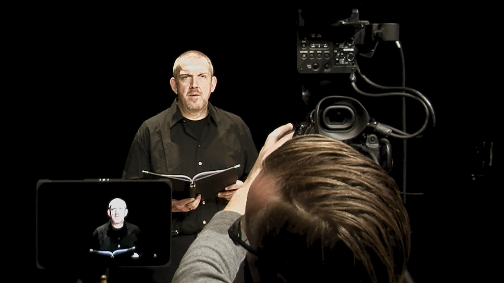 Abbildung: Das Team des IMT beim Dreh mit Dietmar Bär in Castrop-Rauxel.